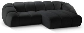 Fekete sarokkanapé (jobb oldali) Diana – Micadoni