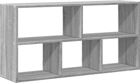 vidaXL szürke sonoma színű szerelt fa fali polc 100 x 25 x 50 cm