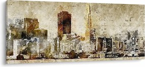 Kép - Művészileg renderelt város (120x50 cm)