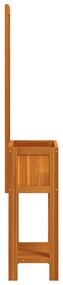 tömör akácfa rácsos ültetőláda polccal 55 x 29,5 x 152 cm