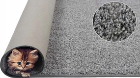 150x300 cm Shaggy Szőnyeg Szőrös Szürke Melange 2CM