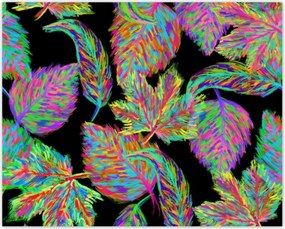 Poszterek 50x40 Színes levelek Levelek