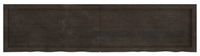 sötétbarna kezelt tömör tölgyfa fali polc 160 x 40 x (2-4) cm