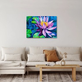 Egy vízi liliom képe a vízen (70x50 cm)