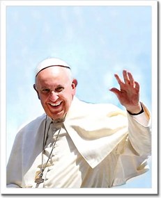 Poszterek keretben 40x50 Ferenc pápa