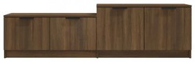 barna tölgyszínű szerelt fa TV-szekrény 158,5 x 36 x 45 cm