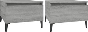 vidaXL 2 db szürke sonoma színű szerelt fa kisasztal 50x46x35 cm