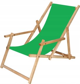 Strand Napozóágy Fa Kerti Zöld Összecsukható Lengyel Kartámasz
