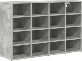 vidaXL Cipőszekrény polcokkal Beton szürke 103 x 30 x 67 cm Faanyag