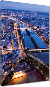 Vászonkép 80x120 Párizs éjszakai panorama