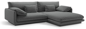 Sötétszürke sarokkanapé (jobb oldali) Torino – Micadoni Home