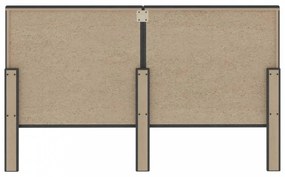Sötétszürke szövet steppelt fejvég 180 x 200 cm