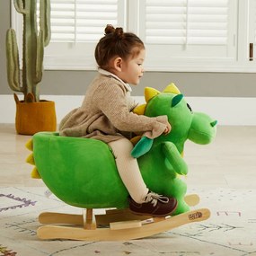 Spielwerk DINO hintázó sárkány biztonsági övvel, zöld