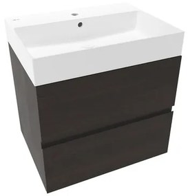 Naturel Verona Fürdőszobaszekrény mosdóval 60x50x45,5 cm sötét fa matt VERONA60TDU2