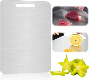 Rozsdamentes Acél Vágódeszka Húsokhoz És Bébiételekhez 46X30