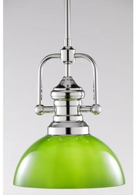 Jupiter 2071 - PLATINO rúdon függő csillár 1xE27/15W/230V zöld/fényes króm