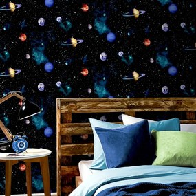 Arthouse Signature 2 Cosmos kék világűr mintás papír tapéta – 668100