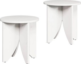 vidaXL Dohányzóasztal 2 pcs Fehér