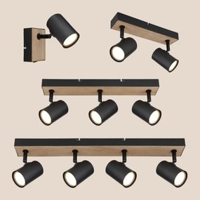 Globo 57911-3BW - Spotlámpa ROBBY 3xGU10/35W/230V fekete/barna