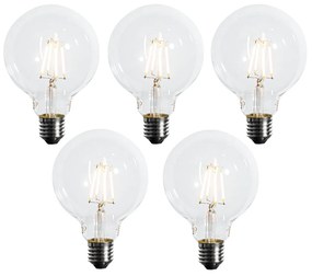 5 darabos E27 3 lépésben szabályozható LED izzó G95 4W 450 lm 2700K