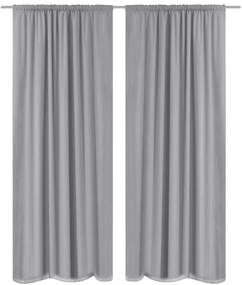 vidaXL 2 db szürke dupla rétegű sötétítőfüggöny 140 x 245 cm
