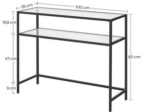 CIREL konzolasztal fekete