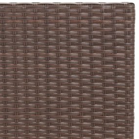 3 részes barna összecsukható polyrattan bisztrószett