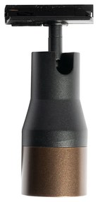 Modern spotlámpa fekete és sötét bronz színben sínrendszerhez 1 fázisú - Iconic Kohua