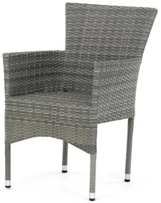 Autronic Kerti szék, fém, polirattan, szürke,AZC-S2118 GREY