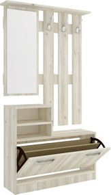 Lyon előszobafal, Fehér tölgy, 85 x 24 x 180 cm