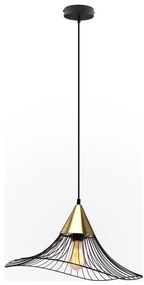 Auhilon Csillár zsinóron ALURA 1xE27/60W/230V átm. 50 cm fekete P9005-1L