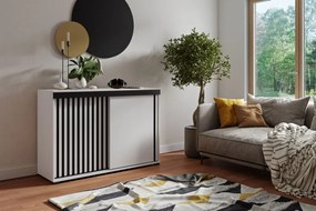 Malani 120 Tolóajtós Komód 120cm, Fehér