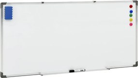 vidaXL fehér acél mágnestábla 110 x 60 cm