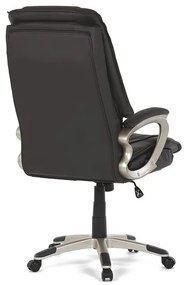 Barna Bőr Irodai Főnöki Szék, Hinta Mechanikával. KA-Y293 BR