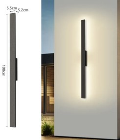 Brilagi - LUNA kültéri LED fali lámpatest LED/24W/230V 3000K IP65 fekete