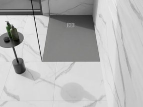 Mexen Stone+ 120 x 100 cm-es, szürke-beton hatású, téglalap alakú kompozit zuhanytálca - 44611012