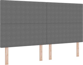 vidaXL LED ágytámla LED -es lámpákkal Világosszürke 180 cm Poliészter