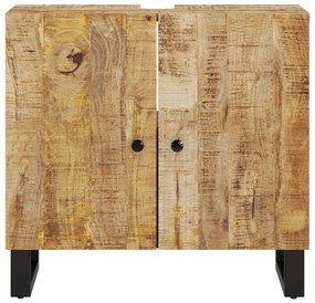 Tömör mangó- és szerelt fa mosdószekrény 62 x 33 x 58 cm