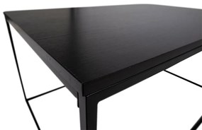 Vita dohányzóasztal fekete, fekete kerettel 60x90x45 cm