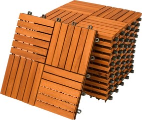 Deuba Fa padlólapok Quatro mozaik - készlet 11 db, 30x30 cm