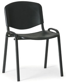 ISO műanyag szék - fekete lábak, fekete