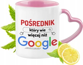 Közvetítő Bögre Rózsaszín Szív Alakú Füllel Kávé Ajándék