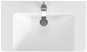 Cersanit - SZETT B349 LARA MILLE 80cm (SZEKRÉNY + MOSADÓ), Dió, S801-339-DSM