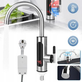 Elektromos Átfolyós Vízmelegítő Konyhai Csaptelep Led Csaptelep 3000W