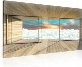 Vászonkép 80x60 Ég felhők naplemente tér nyugalom kilátás fény