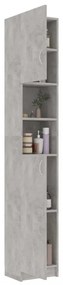 betonszürke szerelt fa fürdőszobaszekrény 32 x 25,5 x 190 cm