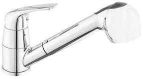 Mosogató csaptelep S-Line Pro S-Line Pro kihúzható zuhannyal, 2 áram króm SIKOBSLPRO283
