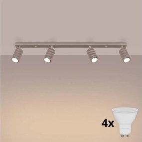 Brilagi - CRESTO LED spotlámpa 4xGU10/10W/230V taupe