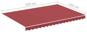 burgundi vörös csere napellenző ponyva 3,5 x 2,5 m