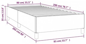 fehér műbőr ágykeret 80 x 200 cm